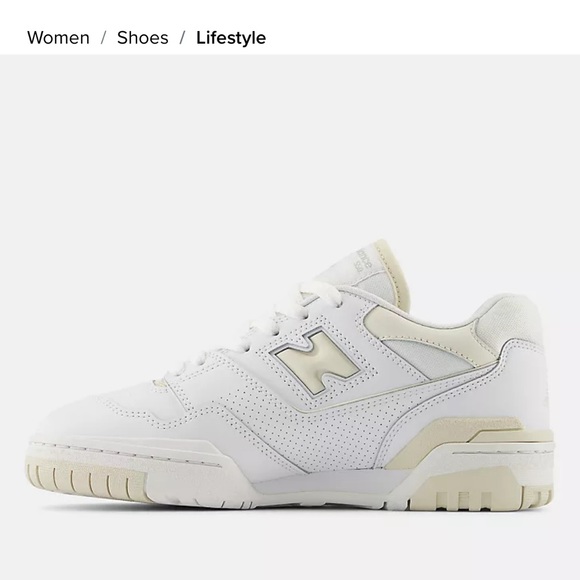 SOLD - NEW BALANCE 550 (new) - women size 7.5 - white linen - Picture 4 of 4